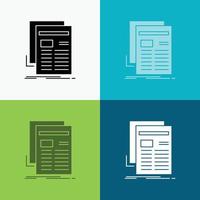 Gazette. media. news. newsletter. newspaper Icon Over Various Background. glyph style design. designed for web and app. Eps 10 vector illustration