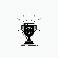 award. cup. prize. reward. victory Glyph Icon. Vector isolated illustration