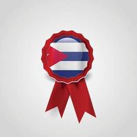 Cuba Flag Ribbon Banner Badge vector