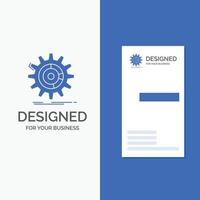 Business Logo for setting. data. management. process. progress. Vertical Blue Business .Visiting Card template. vector