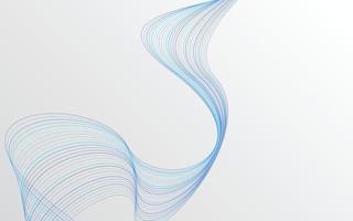 Wave with shadow. Abstract blue lines on a background vector