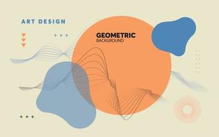 plantilla de vector de banner moderno de negocios. plantilla de resumen de negocios. formas geométricas, diseño moderno mínimo vectorial con color retro