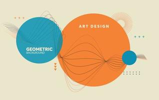 plantilla de vector de banner moderno. plantilla de resumen de negocios. formas geométricas, diseño moderno mínimo vectorial con color retro