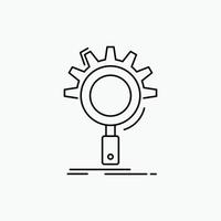 seo. search. optimization. process. setting Line Icon. Vector isolated illustration