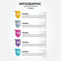 Business Vertical Infographic template numbers 5 options or steps vector