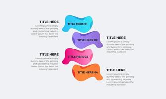 gráfico de visualización de datos comerciales. elementos infográficos, diagrama con cuatro pasos, opciones, partes o procesos. concepto creativo para infografía. plantilla de negocio infográfico para presentación vector