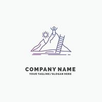 Success. personal. development. Leader. career Purple Business Logo Template. Place for Tagline vector