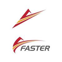 Faster Logo Template vector icon