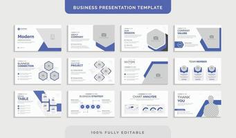 Creative business presentation slides template design set vector