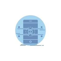 Api. interface. mobile. phone. smartphone Glyph Icon. vector