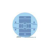 Api. interface. mobile. phone. smartphone Glyph Icon. vector