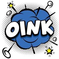 oink Comic bright template with speech bubbles on colorful frames vector