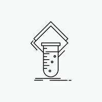 Chemistry. lab. study. test. testing Line Icon. Vector isolated illustration