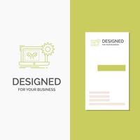 Business Logo for Blueprint. circuit. electronics. engineering. hardware. Vertical Green Business .Visiting Card template. Creative background vector illustration