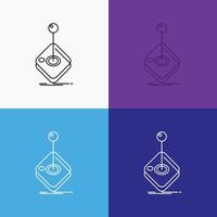 Arcade. game. gaming. joystick. stick Icon Over Various Background. Line style design. designed for web and app. Eps 10 vector illustration