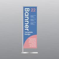 design template flag banner stand promotion display vector