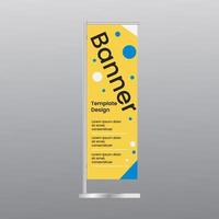 design template flag banner stand promotion display vector