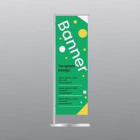 design template flag banner stand promotion display vector