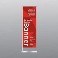 design template flag banner stand promotion display vector