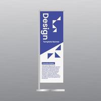 design template flag banner stand promotion display vector