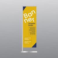 design template flag banner stand promotion display vector