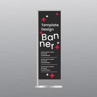 design template flag banner stand promotion display vector