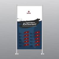 stand banner outdoor restaurant. background template menu restaurant promotion vector