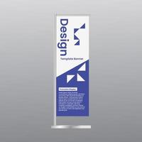 design template flag banner stand promotion display vector