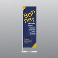 design template flag banner stand promotion display vector