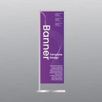 design template flag banner stand promotion display vector