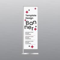 design template flag banner stand promotion display vector