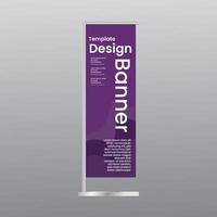 design template flag banner stand promotion display vector