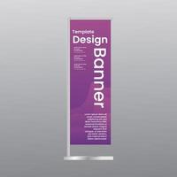 design template flag banner stand promotion display vector