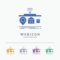 IOT. gadgets. internet. of. things 5 Color Glyph Web Icon Template isolated on white. Vector illustration