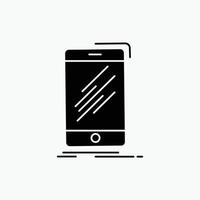 Device. mobile. phone. smartphone. telephone Glyph Icon. Vector isolated illustration