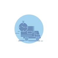 delivery. time. shipping. transport. truck Glyph Icon. vector