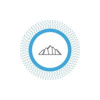 hill. landscape. nature. mountain. scene Line Icon. Vector isolated illustration