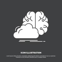 brainstorming. creative. idea. innovation. inspiration Icon. glyph vector symbol for UI and UX. website or mobile application