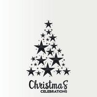 Christmas card design with elegant design and light background vector