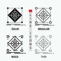 Architecture. cluster. grid. model. preparation Icon in Thin. Regular. Bold Line and Glyph Style. Vector illustration