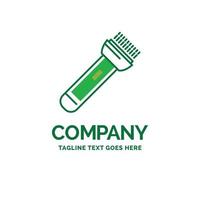 torch. light. flash. camping. hiking Flat Business Logo template. Creative Green Brand Name Design. vector
