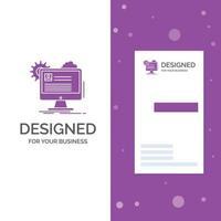 Business Logo for Account. profile. report. edit. Update. Vertical Purple Business .Visiting Card template. Creative background vector illustration