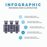 Test. Tube. Science. laboratory. blood Infographics Template for Website and Presentation. GLyph Gray icon with Blue infographic style vector illustration.