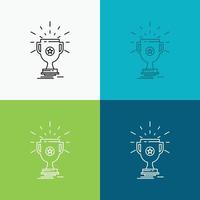 award. trophy. prize. win. cup Icon Over Various Background. Line style design. designed for web and app. Eps 10 vector illustration