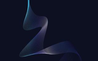 Stylish Blue Gradient wavy lines abstract background design vector