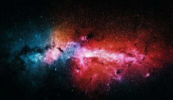 Space and glowing nebula background. 3d Illustration. photo