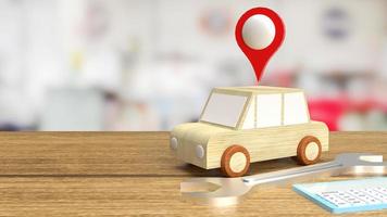 car and tool for auto service  3d rendering photo