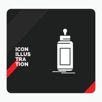 Red and Black Creative presentation Background for feeder. bottle. child. baby. milk Glyph Icon vector