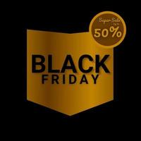 black Friday super sale up to 50 percent illustration flyer, banner or element photo