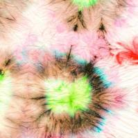 Neon Psychedelic Kaleidoscope. Die Hippie Fabric. photo